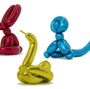 Sculptures contemporaines colorées